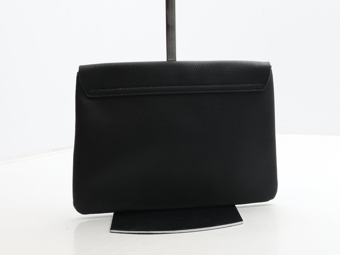 George Womens Black Polyurethane Clutch Size Small