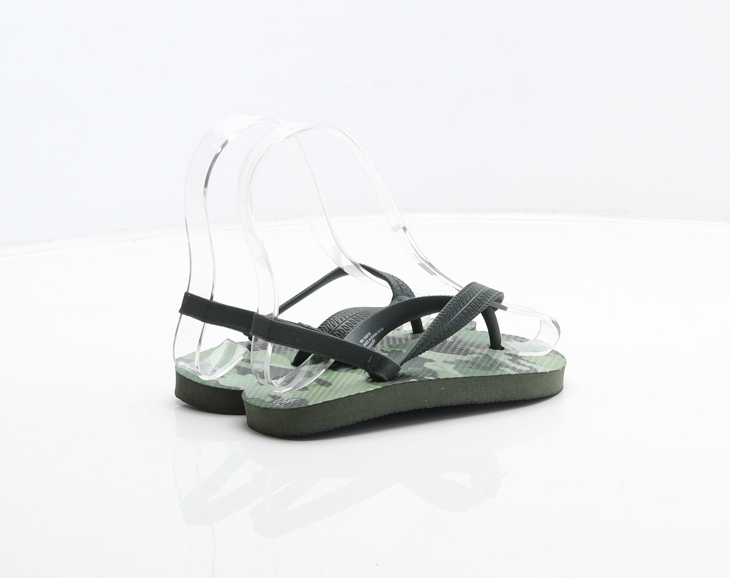 Preworn Boys Green Camouflage Synthetic Flip-Flop Sandal UK 8