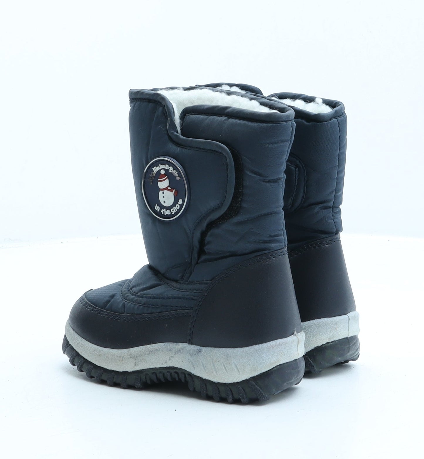 JoJo Maman Bébé Boys Blue Synthetic Snow Boot Boot UK 7 - Snowman