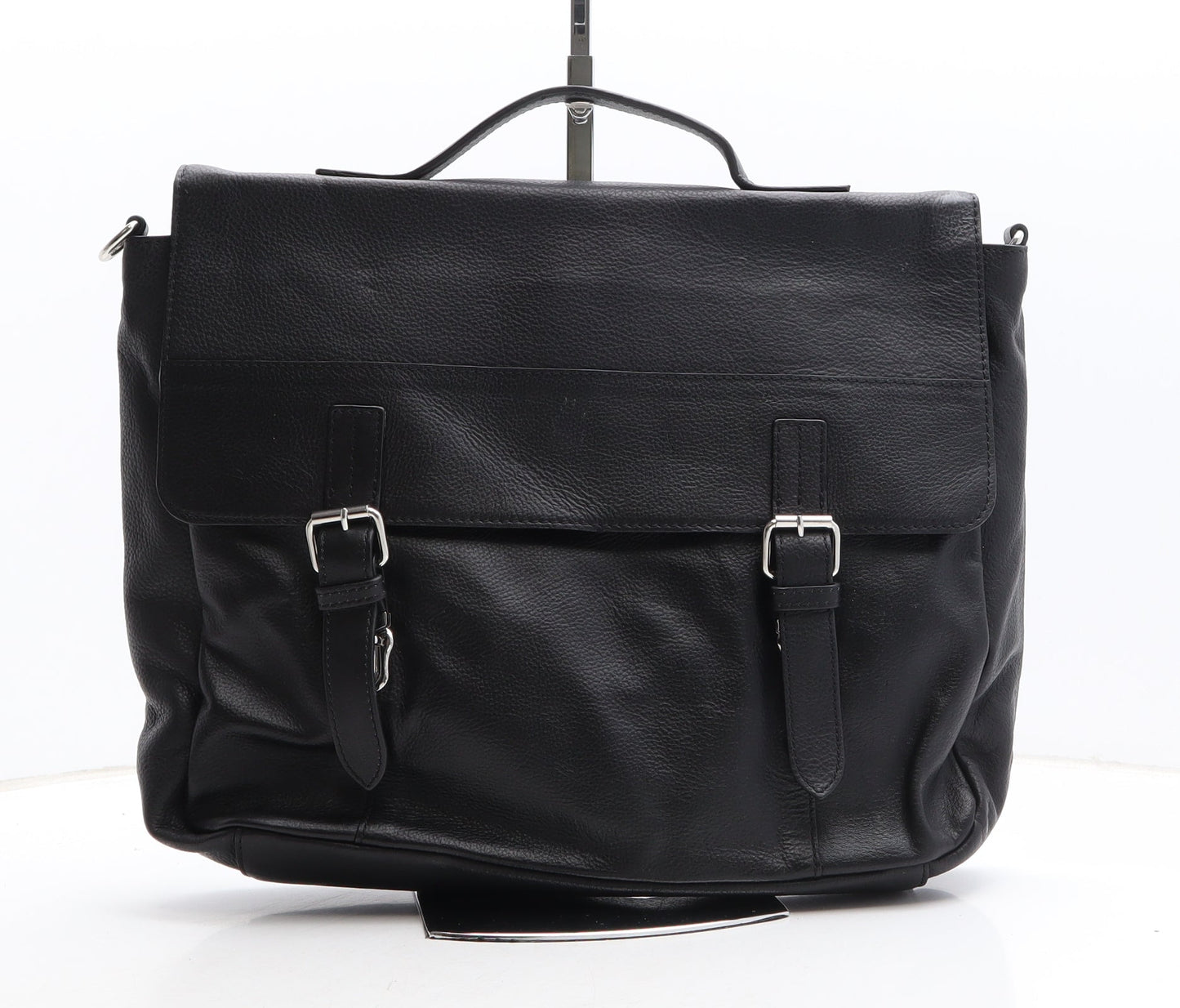 Preworn Womens Black Polyethylene Satchel Size Large