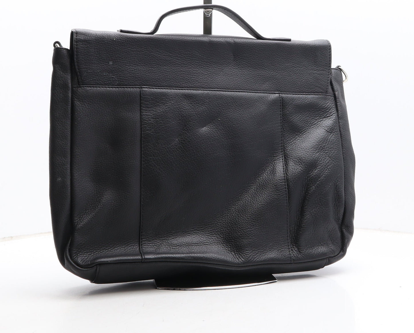 Preworn Womens Black Polyethylene Satchel Size Large