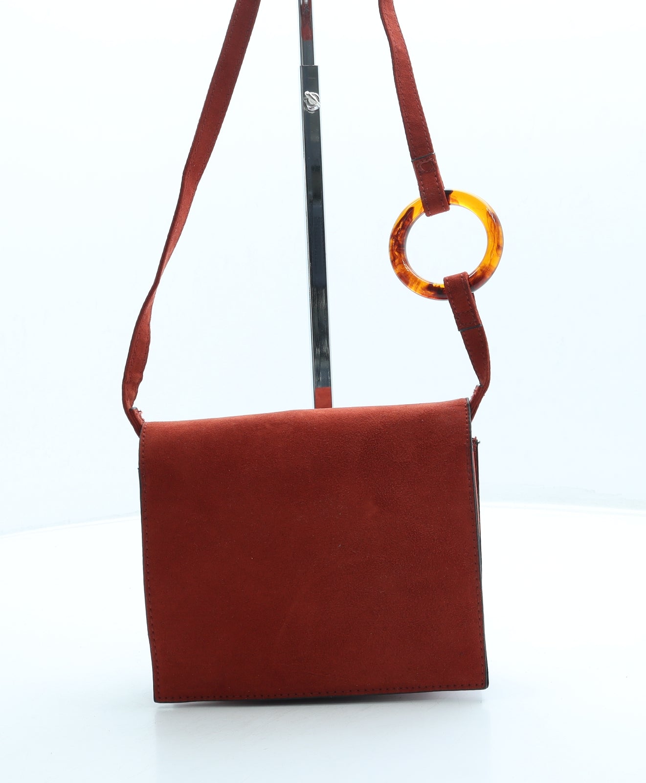 Matalan Womens Orange Suede Crossbody Size Small