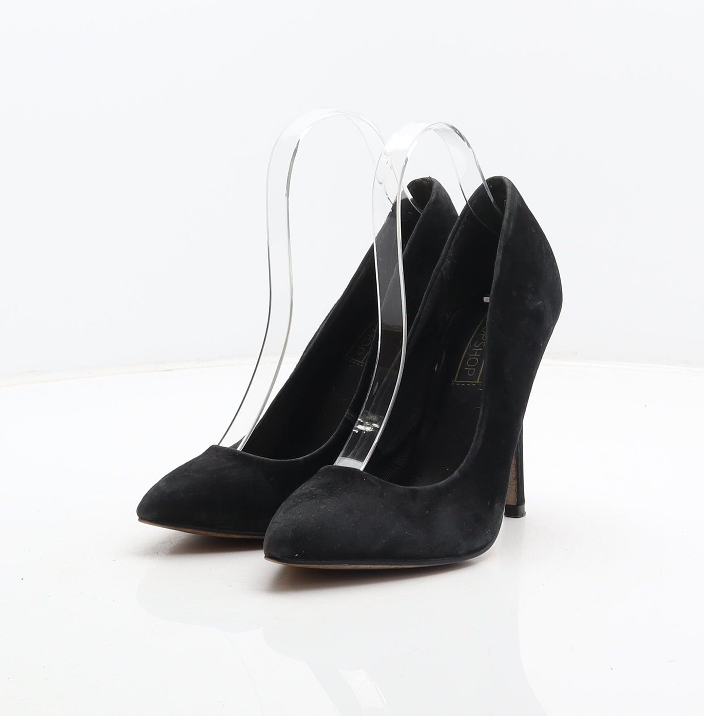 Topshop Womens Black Suede Court Heel UK 3.5 36