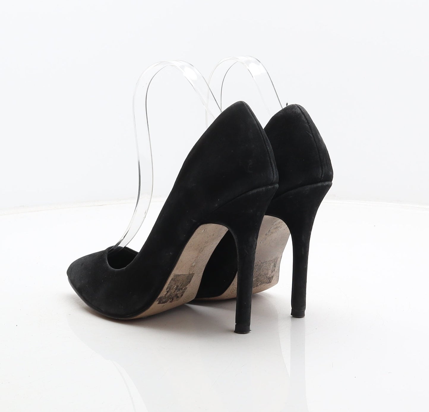 Topshop Womens Black Suede Court Heel UK 3.5 36