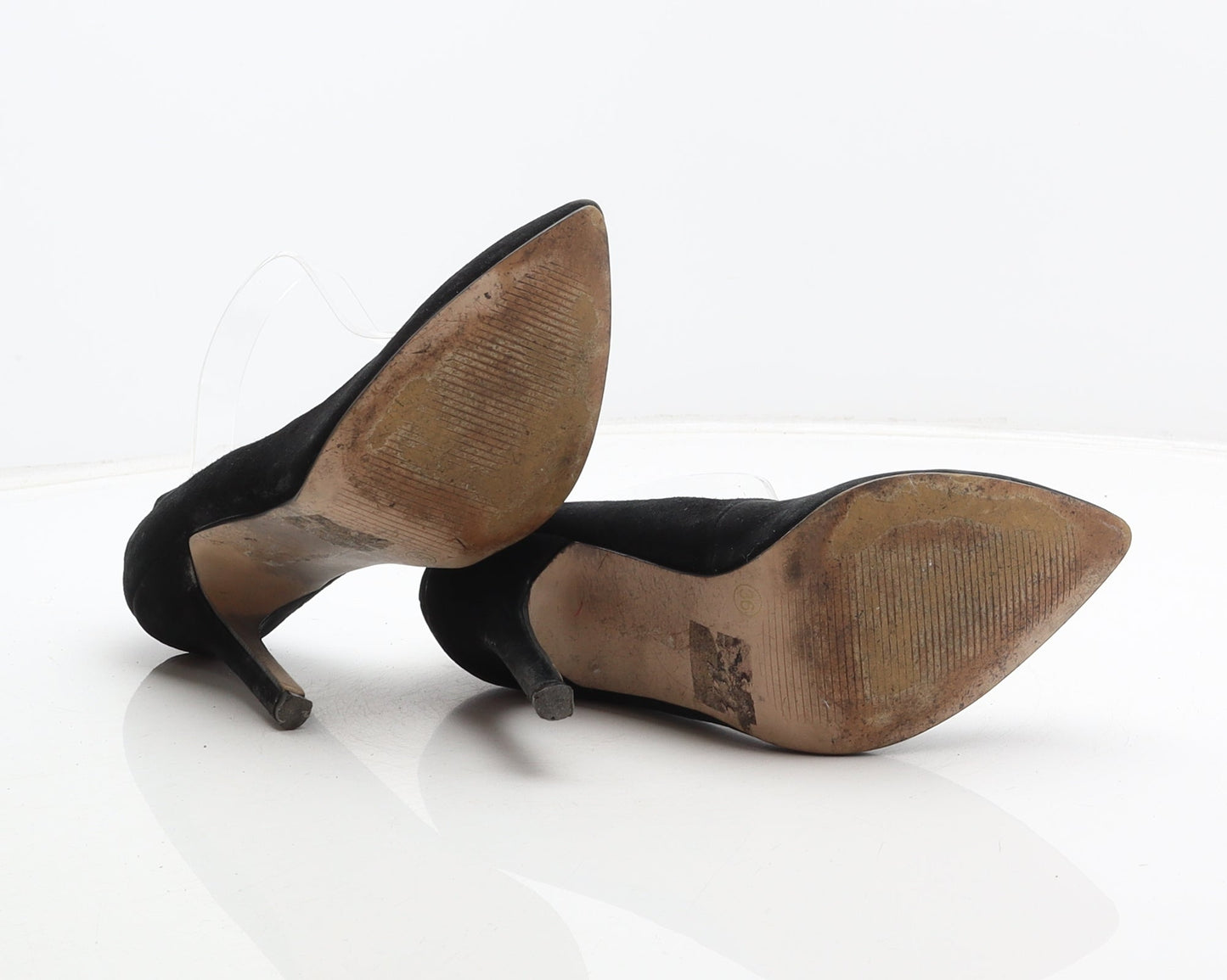 Topshop Womens Black Suede Court Heel UK 3.5 36