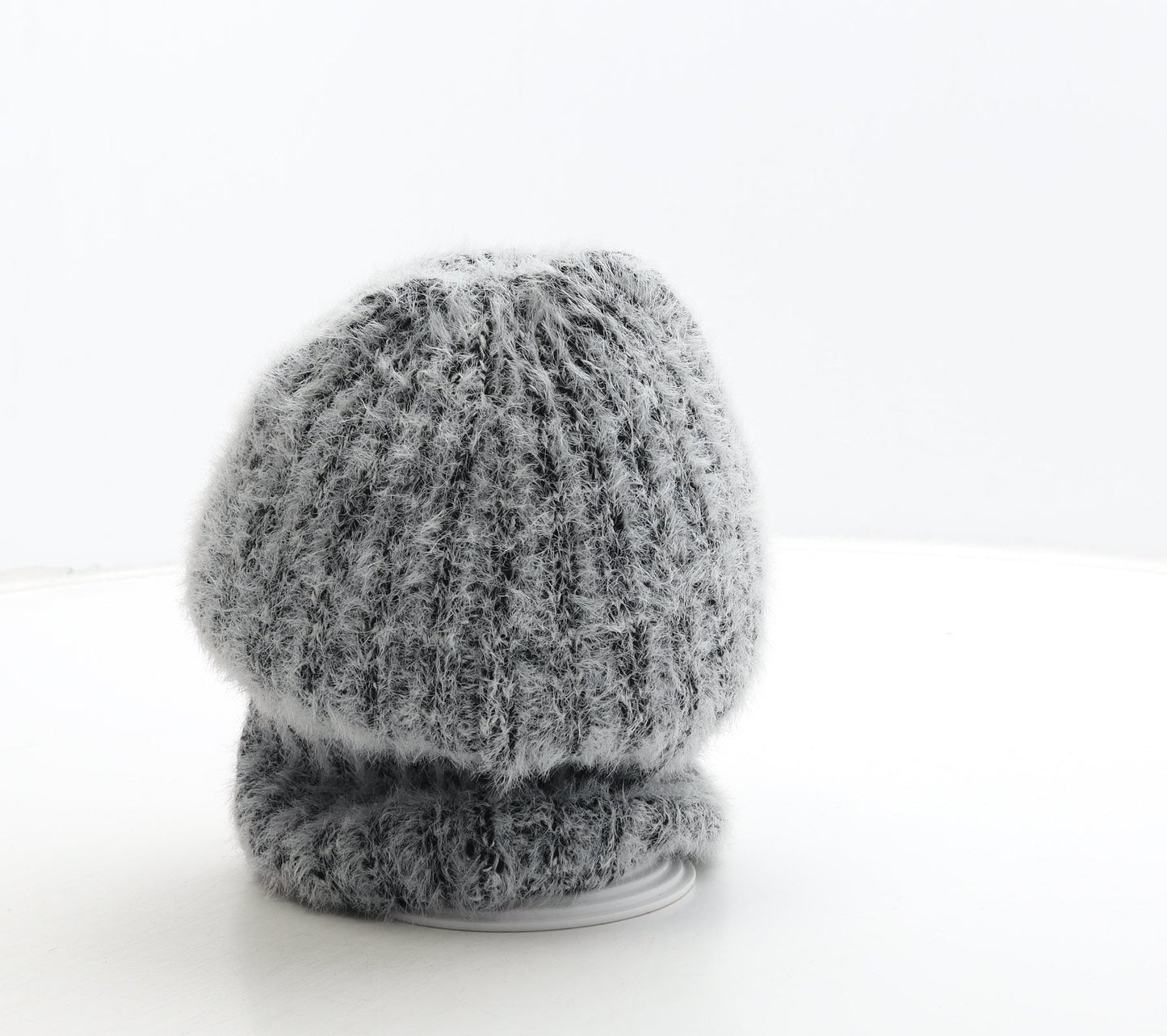 F&F Womens Grey Nylon Beanie One Size