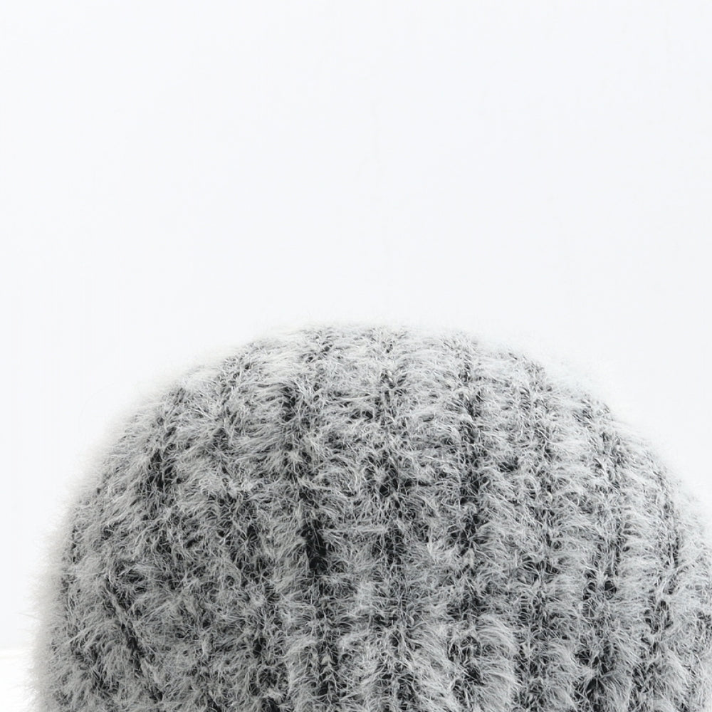 F&F Womens Grey Nylon Beanie One Size