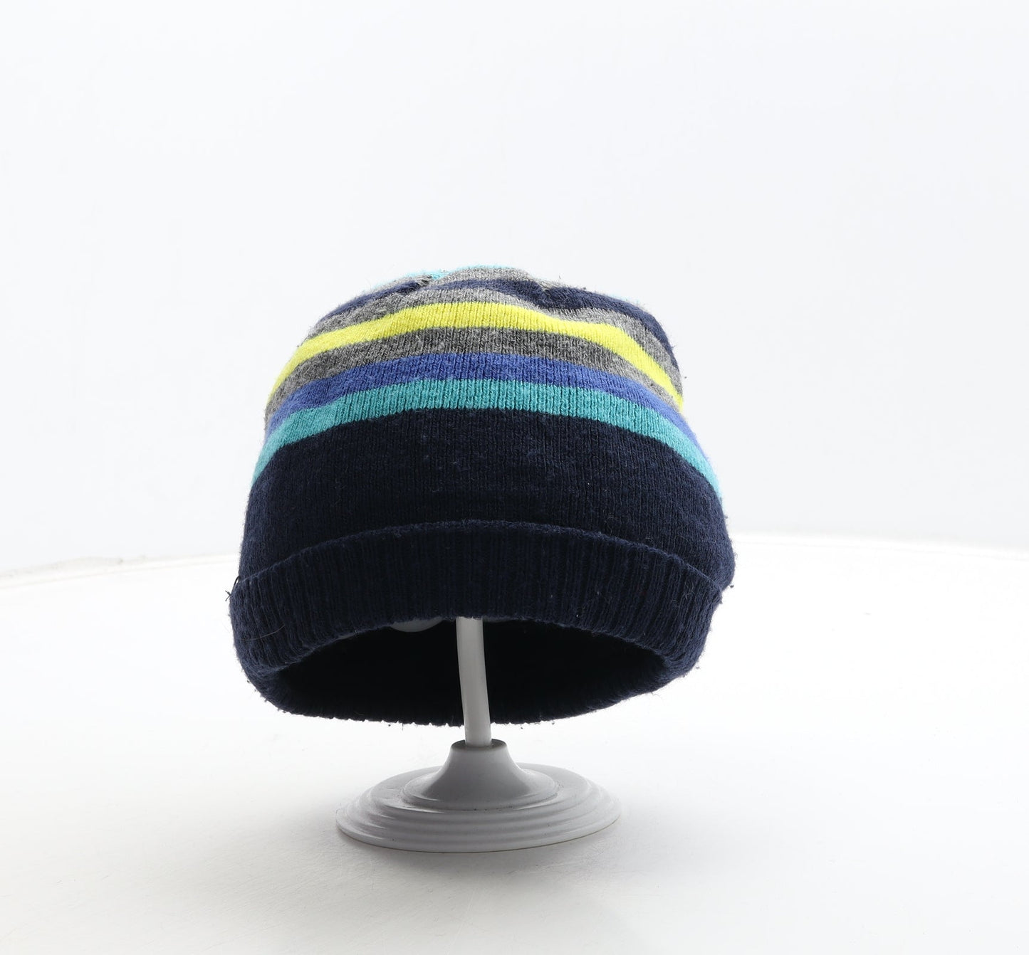 George Boys Multicoloured Striped Acrylic Beanie One Size