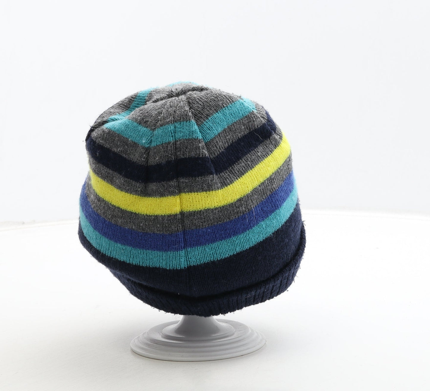 George Boys Multicoloured Striped Acrylic Beanie One Size