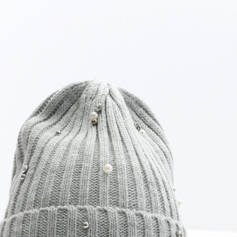 Primark Womens Grey Acrylic Beanie One Size