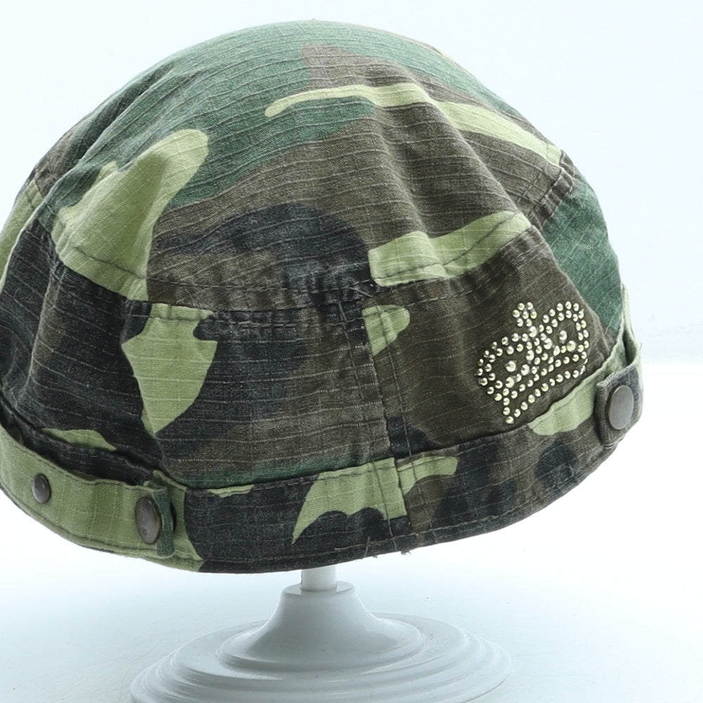 Preworn Girls Green Camouflage Fabric 5 Panel One Size