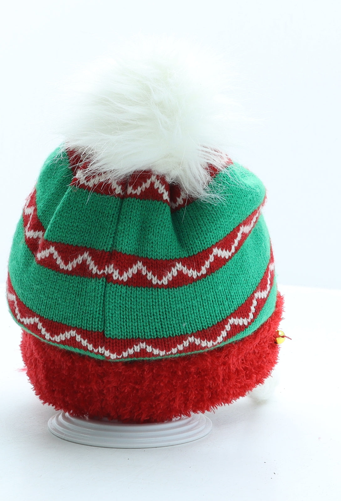 George Girls Multicoloured Fair Isle Acrylic Bobble Hat One Size - Christmas