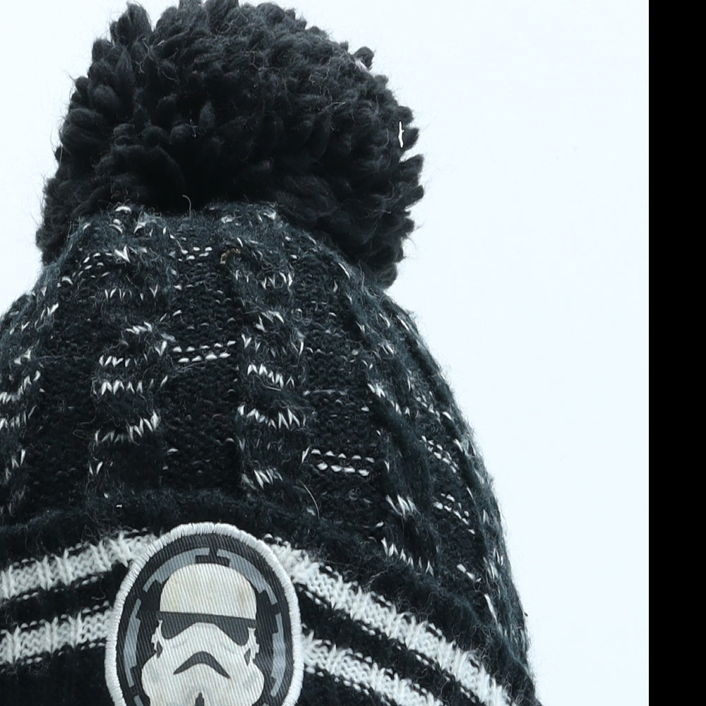 George Boys Black Acrylic Bobble Hat One Size - Star Wars