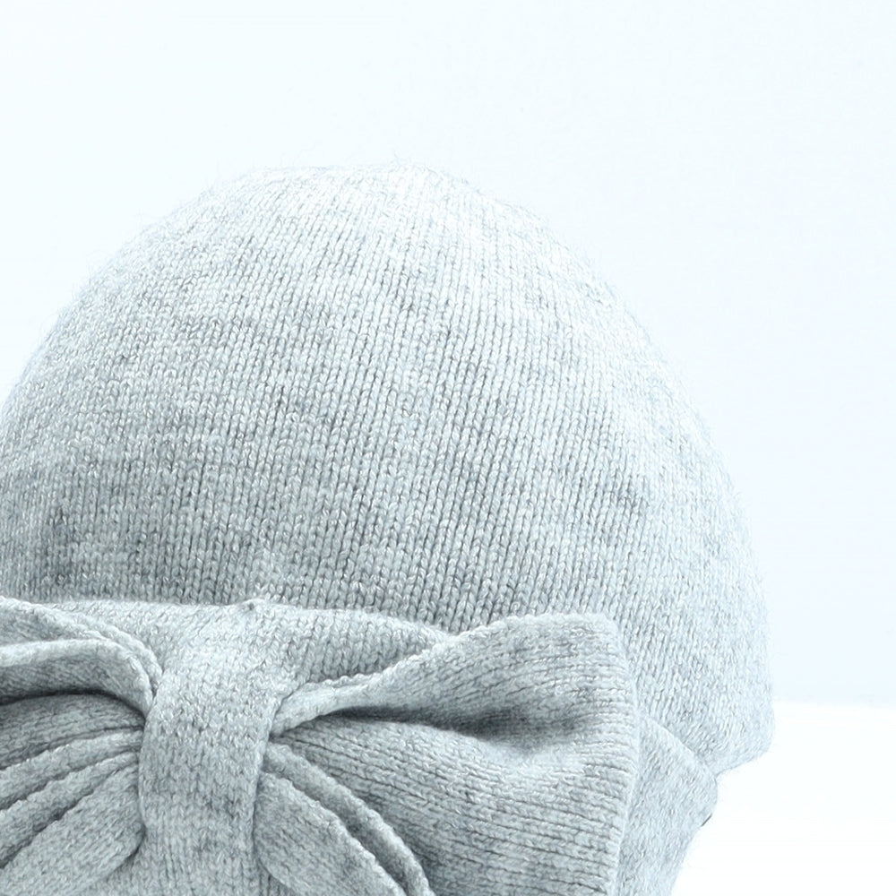 Primark Girls Grey Acrylic Beanie One Size