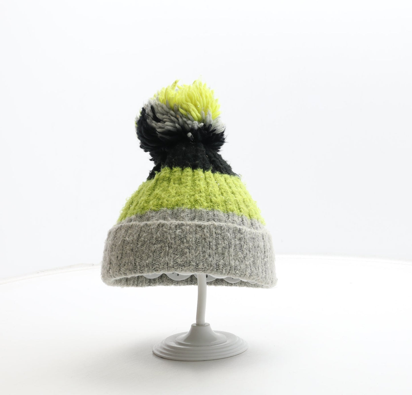 F&F Boys Multicoloured Acrylic Bobble Hat One Size