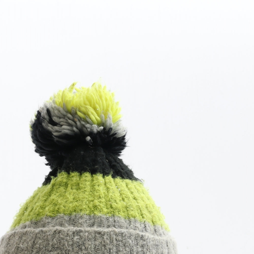 F&F Boys Multicoloured Acrylic Bobble Hat One Size