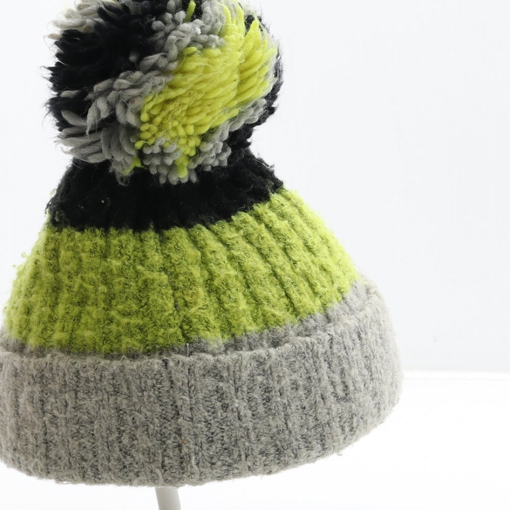 F&F Boys Multicoloured Acrylic Bobble Hat One Size