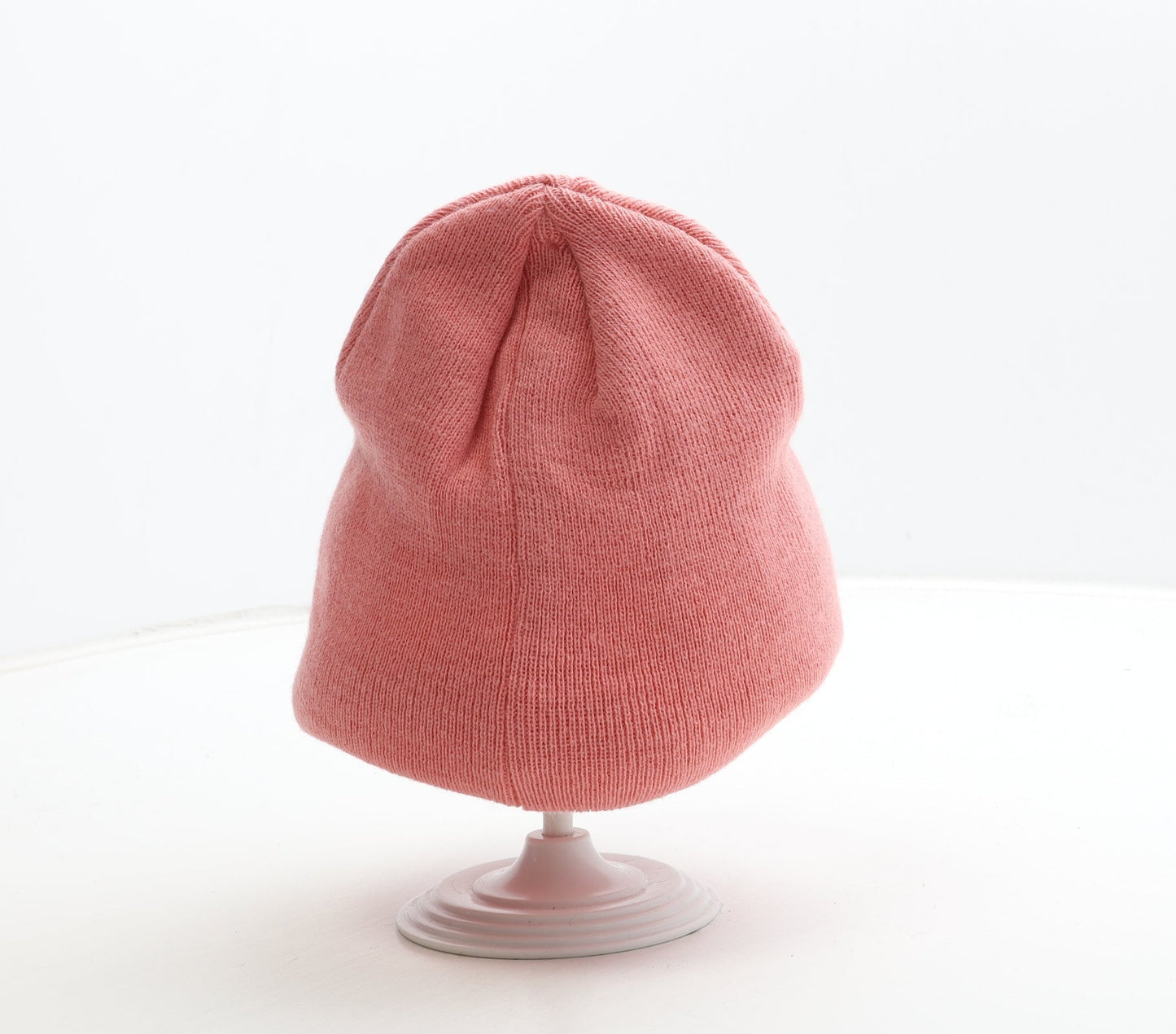 George Girls Pink Acrylic Beanie Size S - Heart Detail