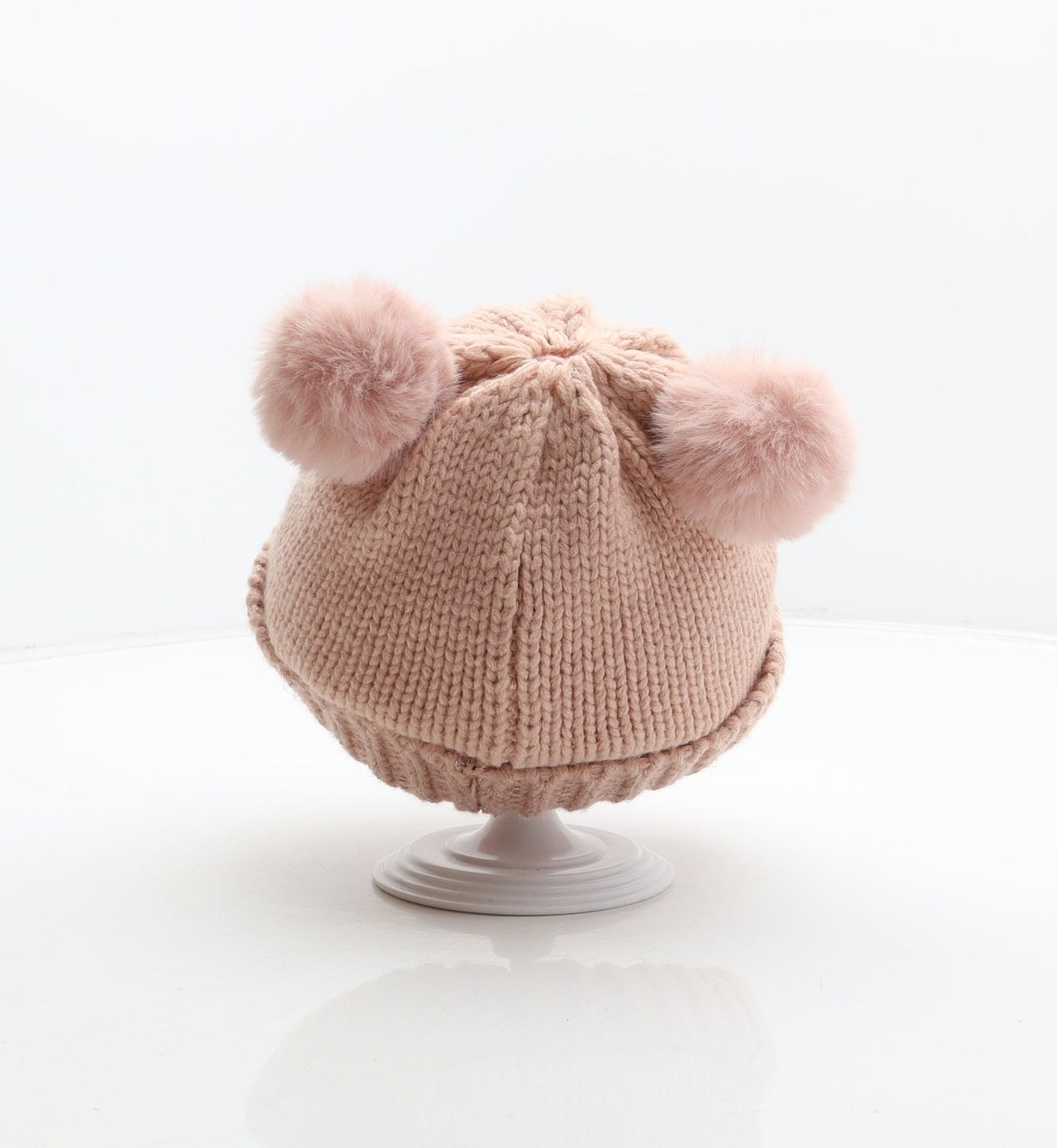 George Girls Pink Acrylic Bobble Hat One Size - Unicorn design