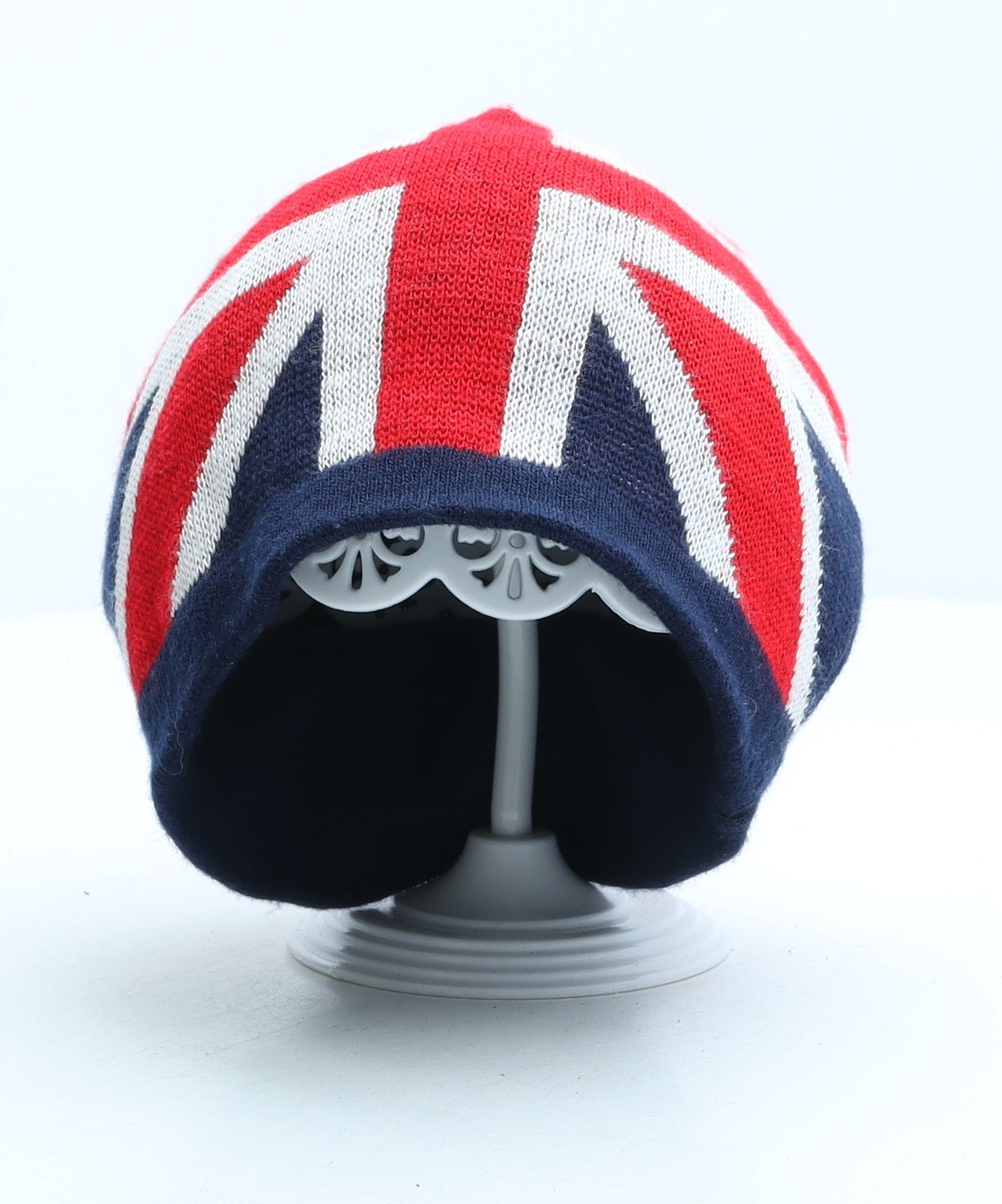 Preworn Boys Multicoloured Geometric Acrylic Beanie One Size - Union Jack