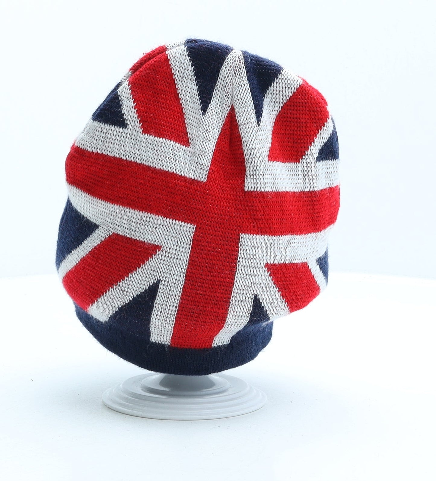 Preworn Boys Multicoloured Geometric Acrylic Beanie One Size - Union Jack