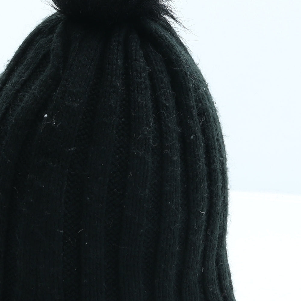 Primark Womens Black Acrylic Bobble Hat One Size