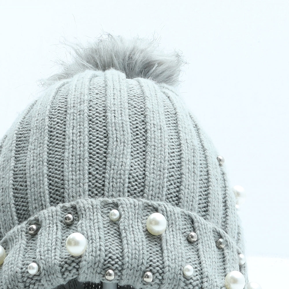 Primark Womens Grey Acrylic Beanie One Size