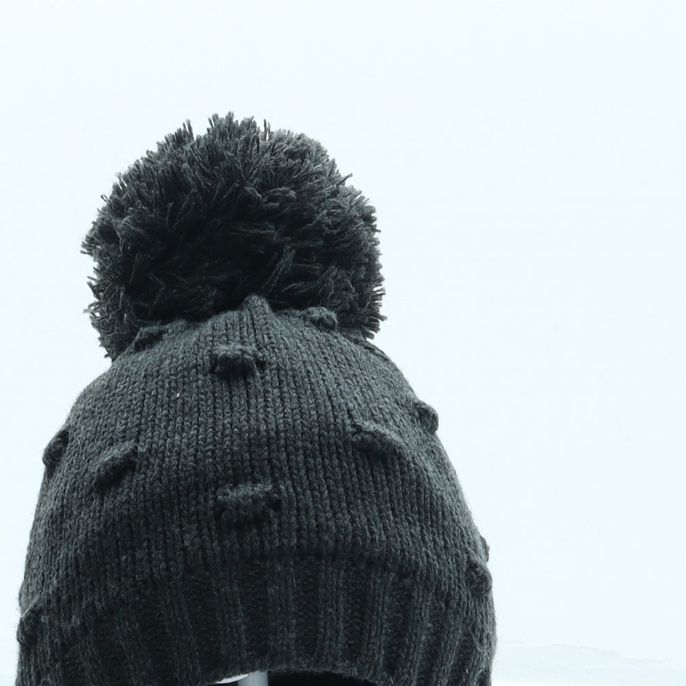 George Boys Grey Acrylic Bobble Hat One Size - Pom Pom