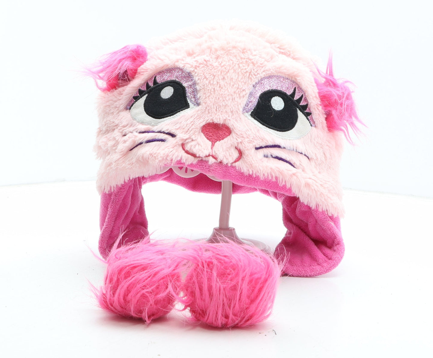 Preworn Girls Pink Polyester Bonnet One Size - Cat