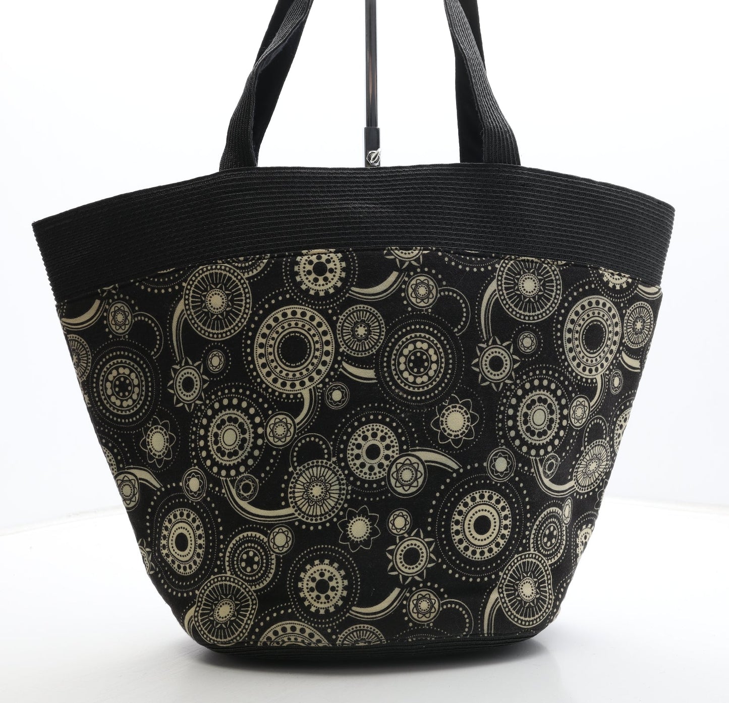 Boots Womens Black Geometric Polypropylene Tote Size Large