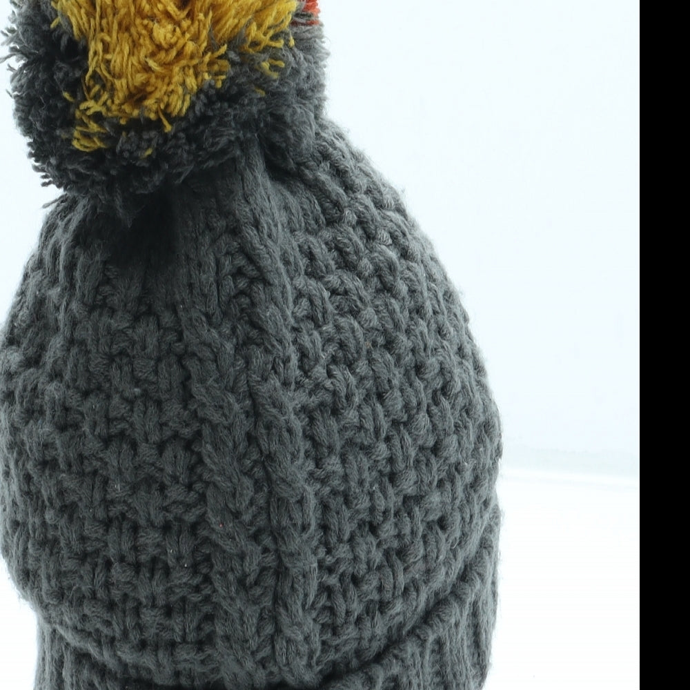 George Boys Grey Acrylic Bobble Hat One Size - Pom Pom