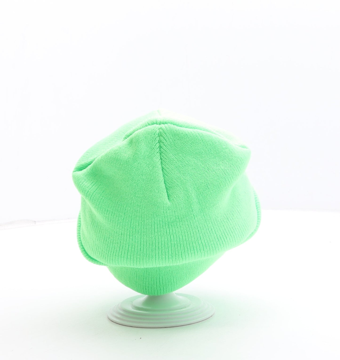 Preworn Mens Green Acrylic Beanie One Size - Spotlight Attached