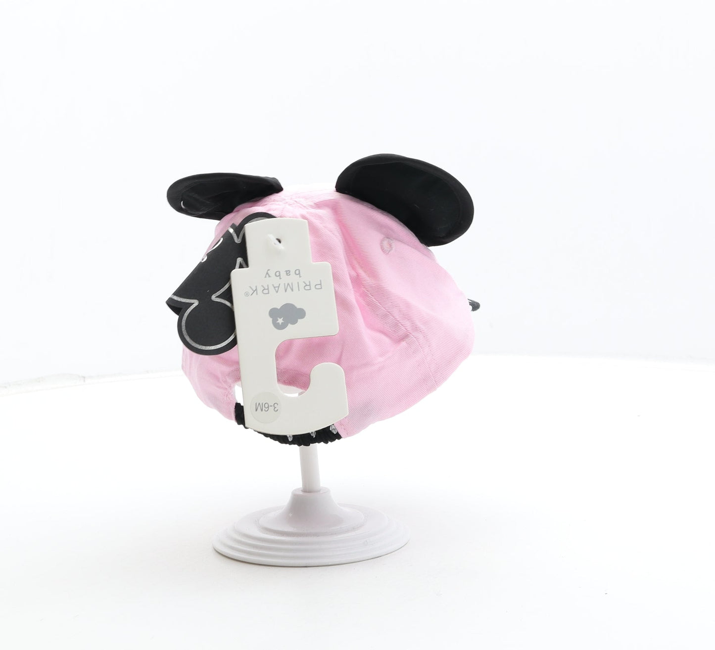 Primark Girls Pink Polka Dot Cotton Baseball Cap Size S - Minnie Mouse