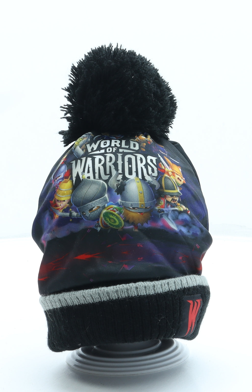 George Boys Black Polyester Bobble Hat One Size - World of Warriors