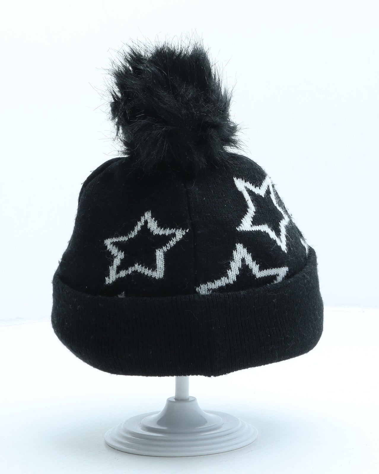 George Boys Black Geometric Acrylic Bobble Hat One Size - Star Wars