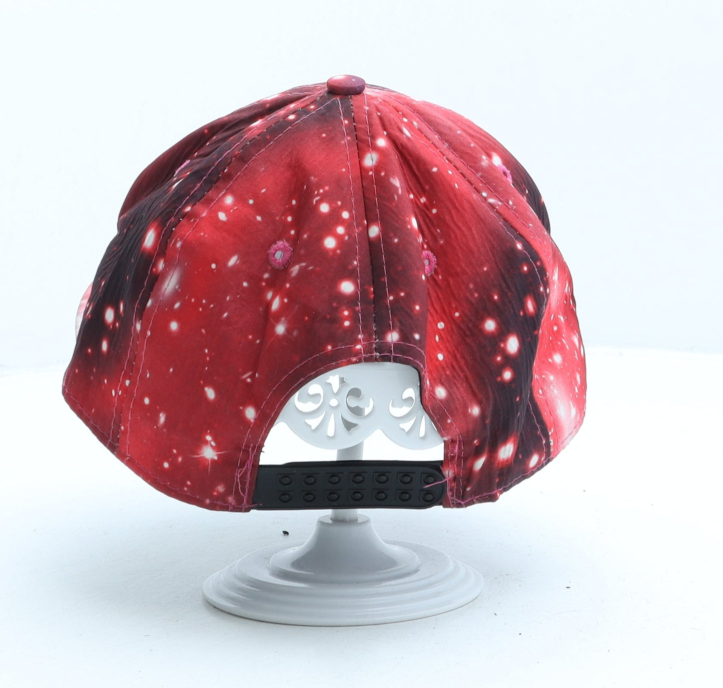 Preworn Mens Red Geometric Cotton Snapback Size 58 - New York