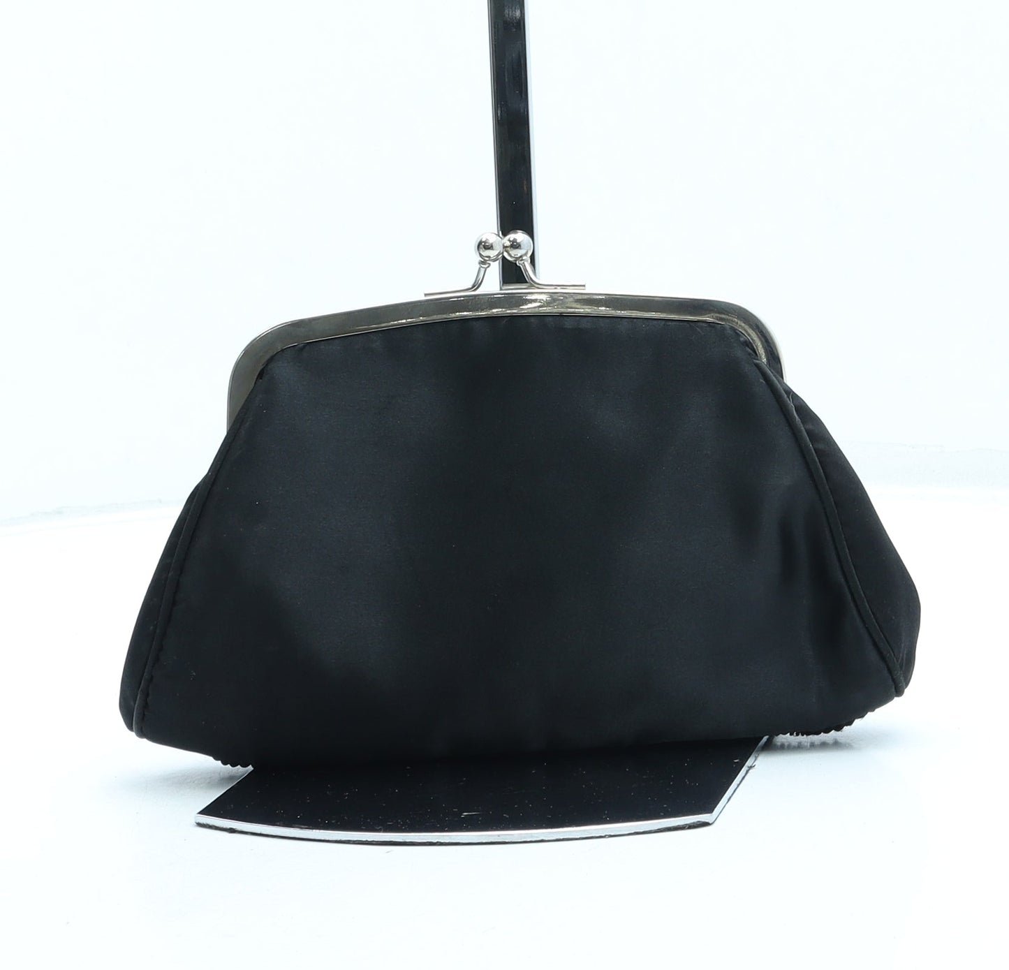 Preworn Womens Black Polyester Clutch Size Small