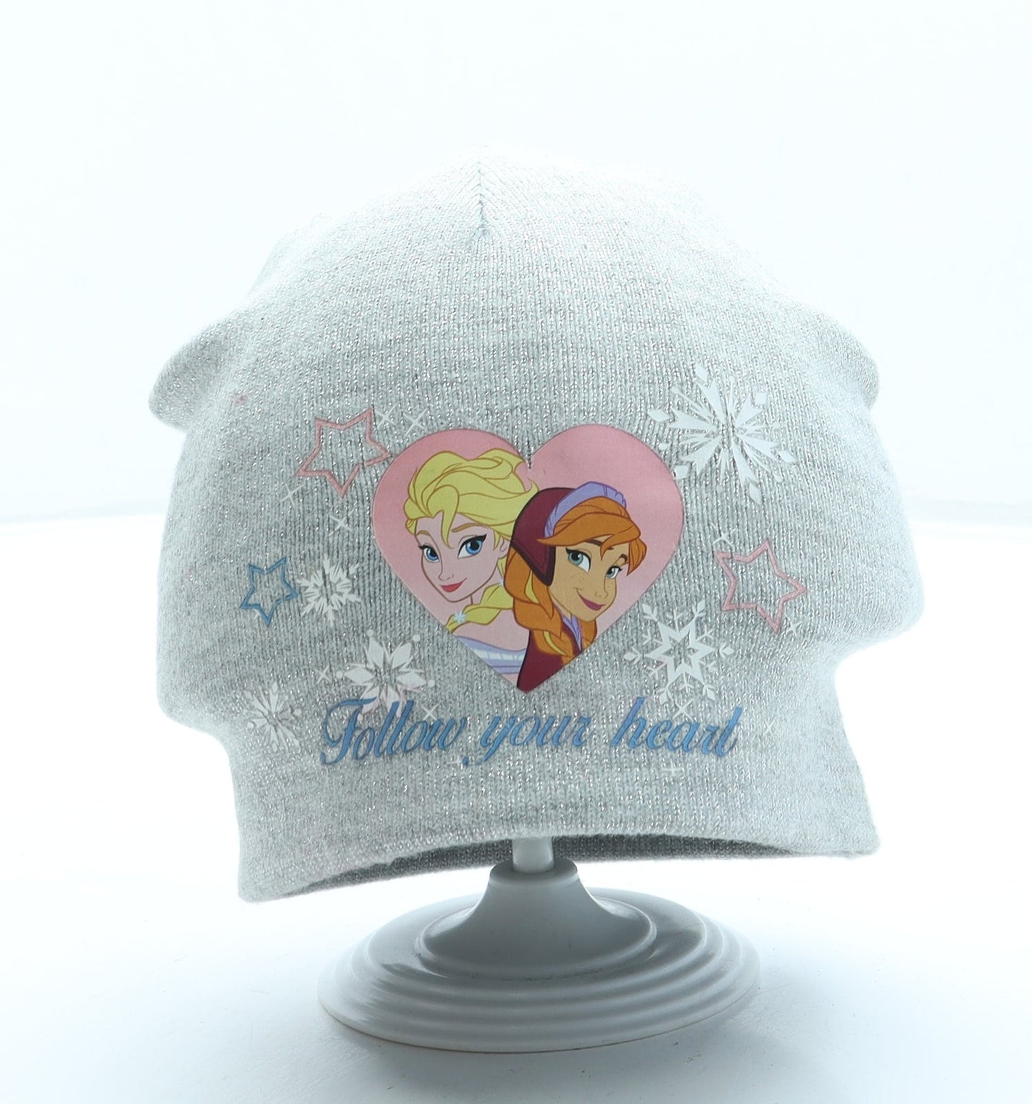 Primark Girls Grey Acrylic Beanie One Size - Frozen