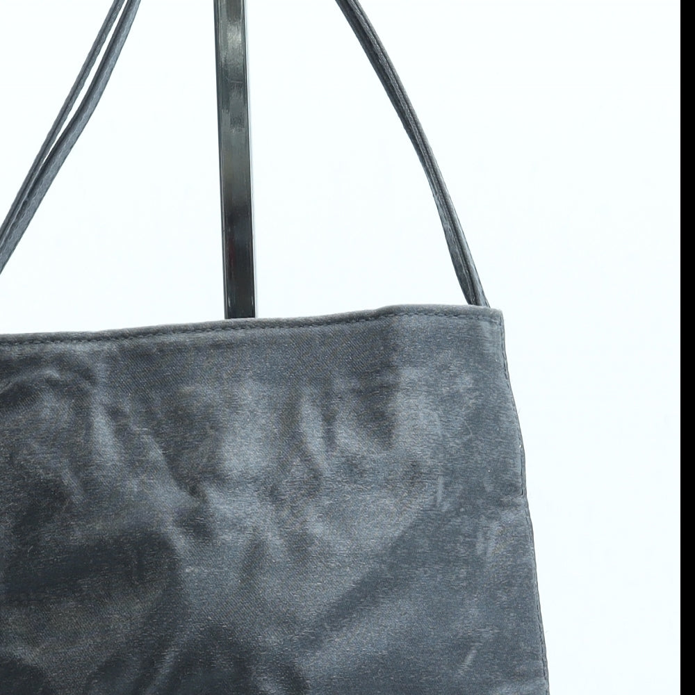 Preworn Womens Grey Polyester Top Handle Bag Size Small