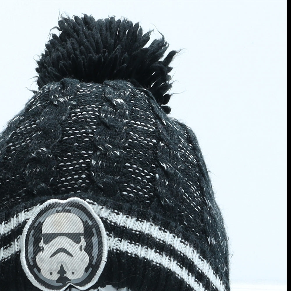 George Boys Black Acrylic Bobble Hat One Size - Star Wars