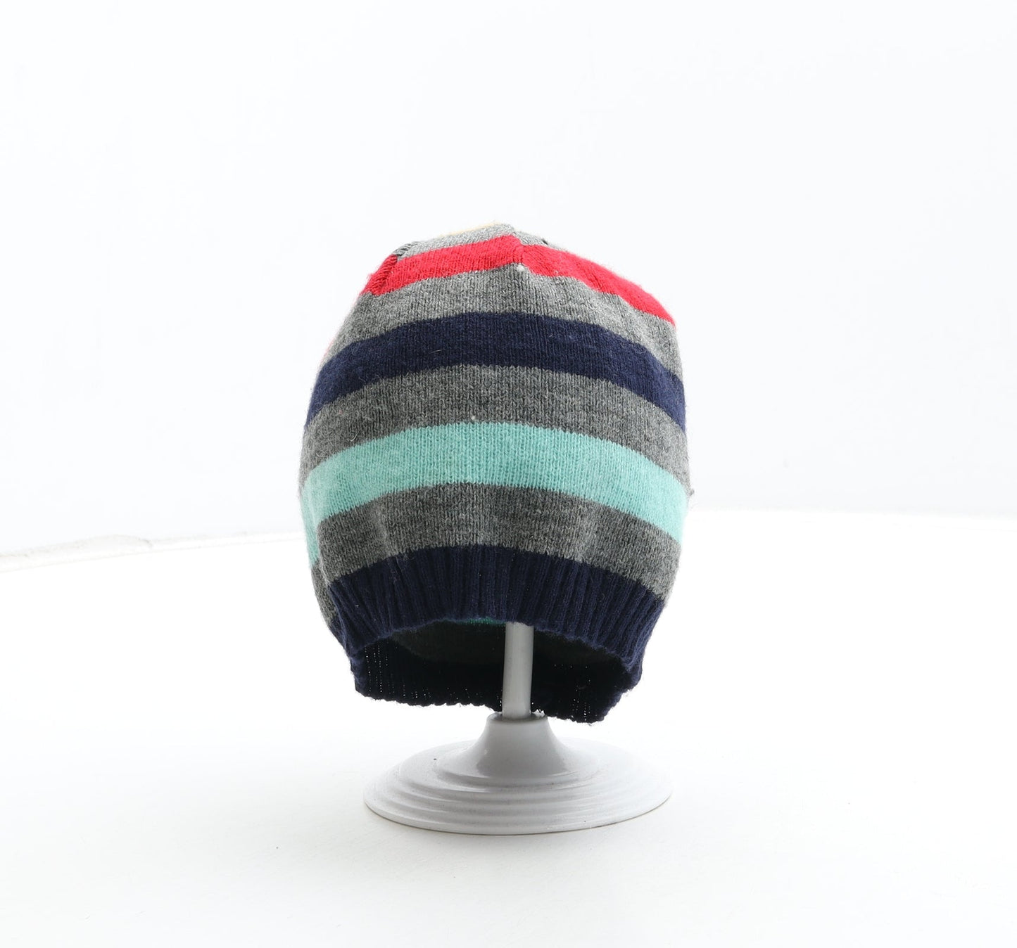 George Boys Multicoloured Striped Acrylic Beanie Size S