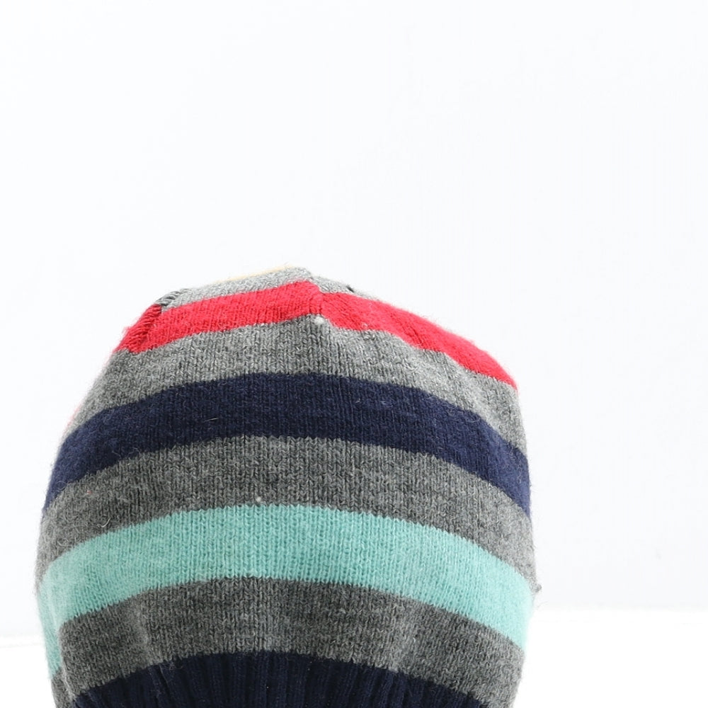 George Boys Multicoloured Striped Acrylic Beanie Size S