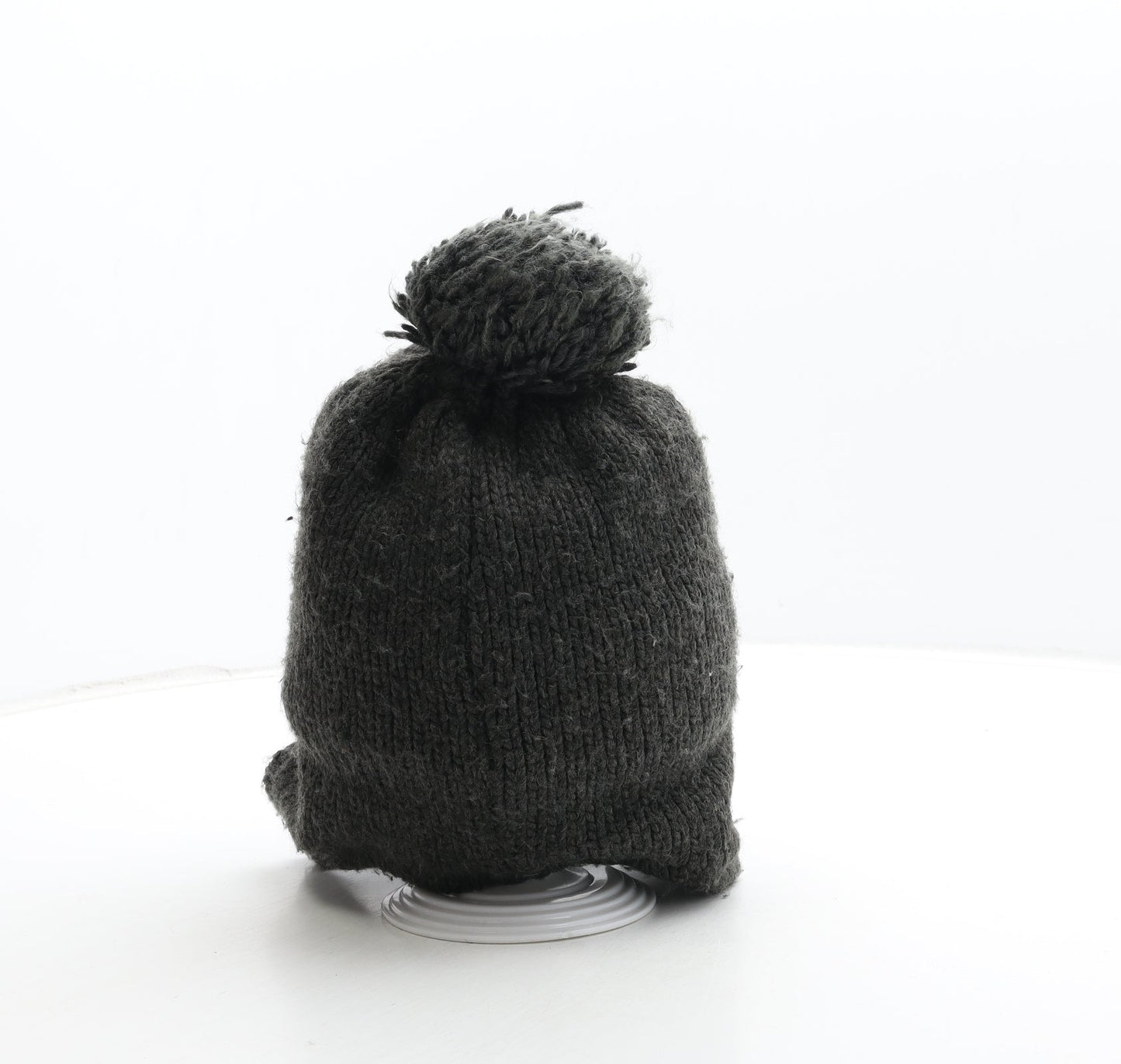Preworn Boys Grey Acrylic Bonnet Size M - Penguin Detail