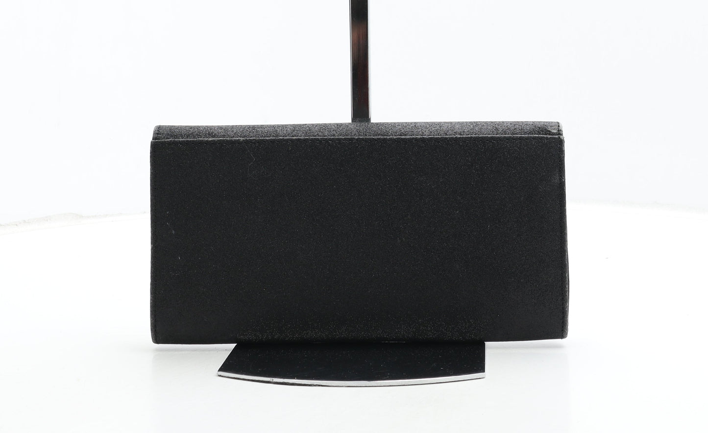 Preworn Womens Black Polyurethane Clutch Size Small