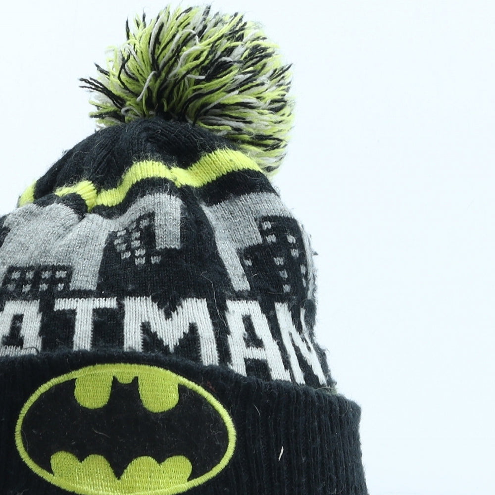 Primark Boys Black Acrylic Bobble Hat Size M