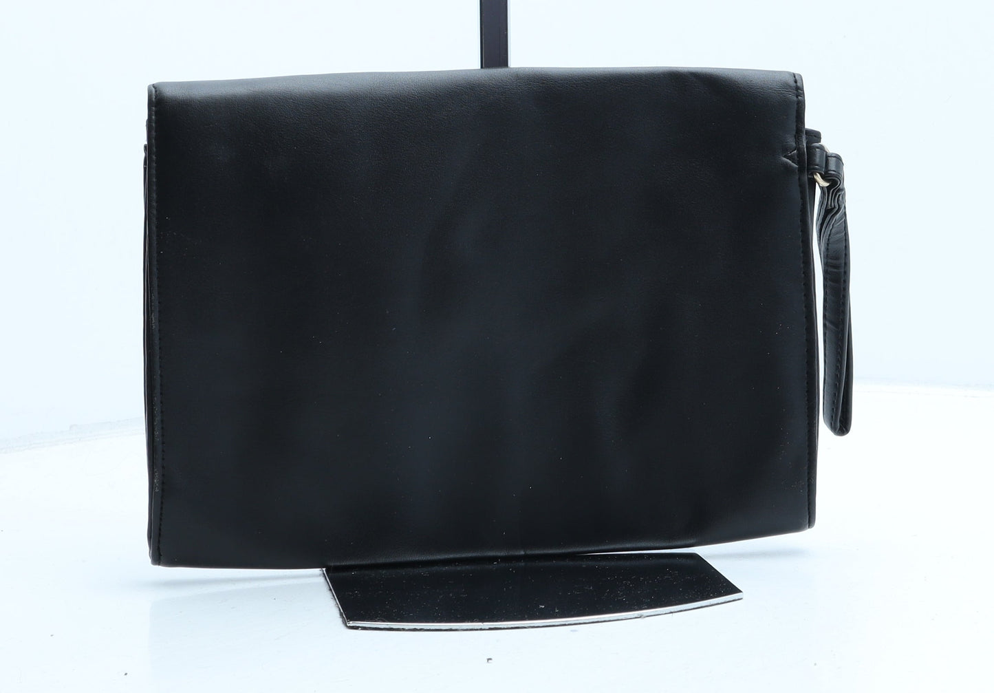Atmosphere Womens Black Polyurethane Clutch Size Small