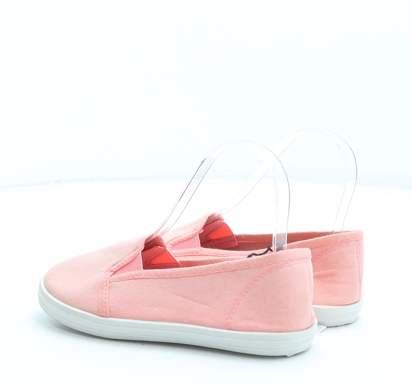 Pep&Co Girls Pink Fabric Slip On Flat UK 1