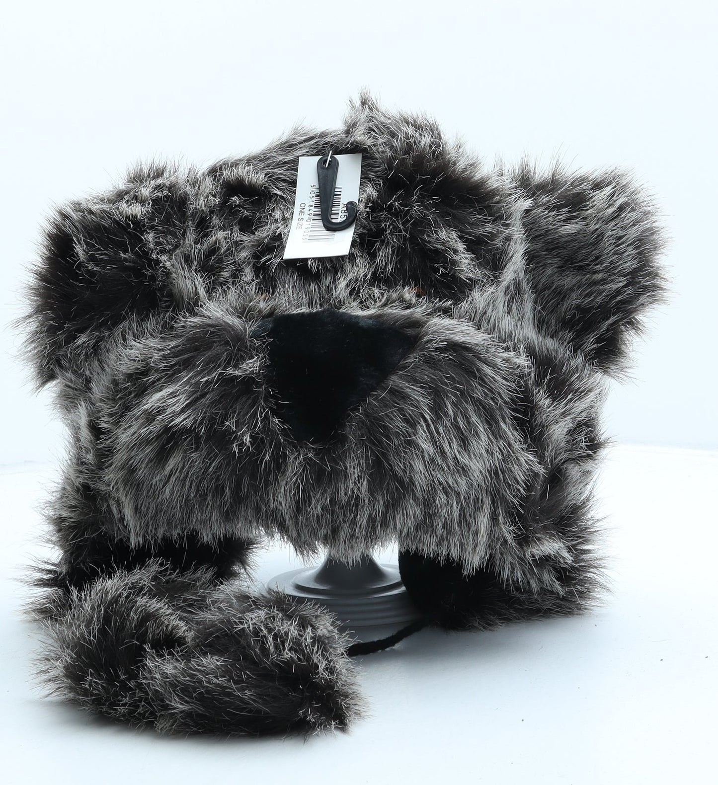 Preworn Boys Grey Polyester Bonnet One Size - Bear