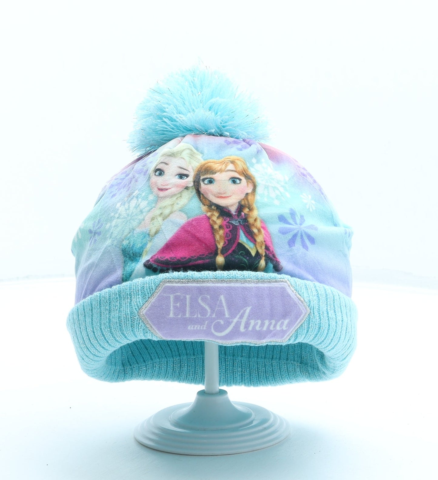 George Girls Blue Polyester Bobble Hat One Size - Frozen