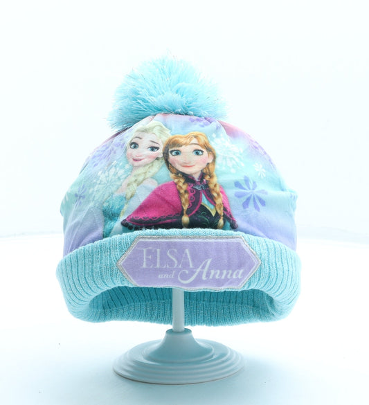 George Girls Blue Polyester Bobble Hat One Size - Frozen